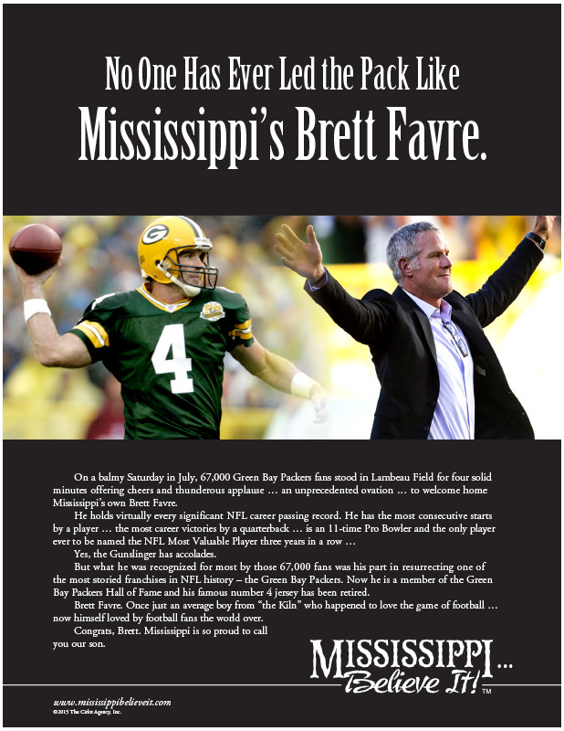 Mississippi, Believe It! – Brett Favre, Hall of Fame